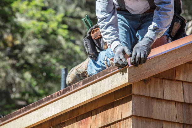 Installing new roof with copper edge